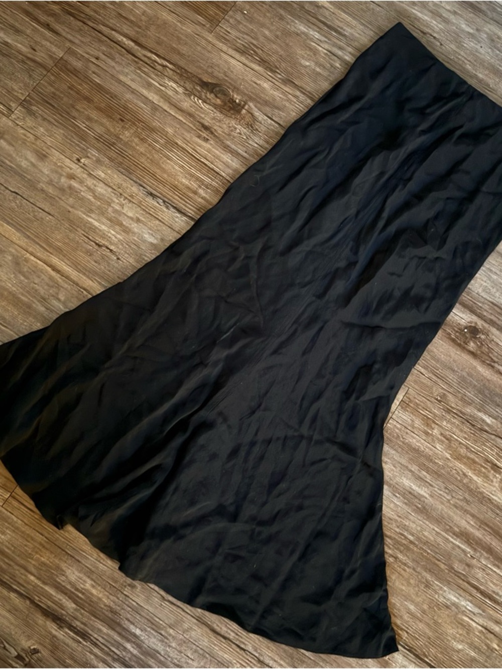 Weekday Black Maxi Flared Skirt